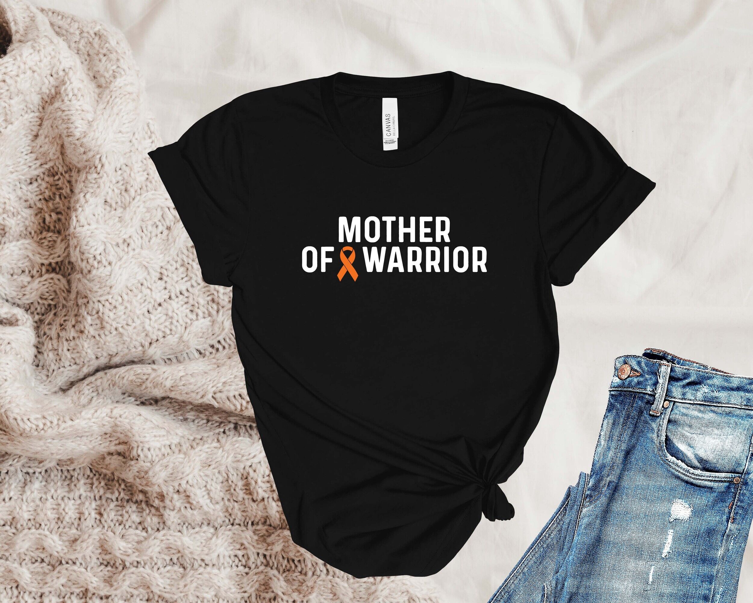 Leukemia Cancer T-Shirt, Mother Of Warrior T-Shirt - Women's Summer T-Shirt - Women's T-shirt - My Mom Is A Fighter T-Shirt - Gift Ideas - Image 2
