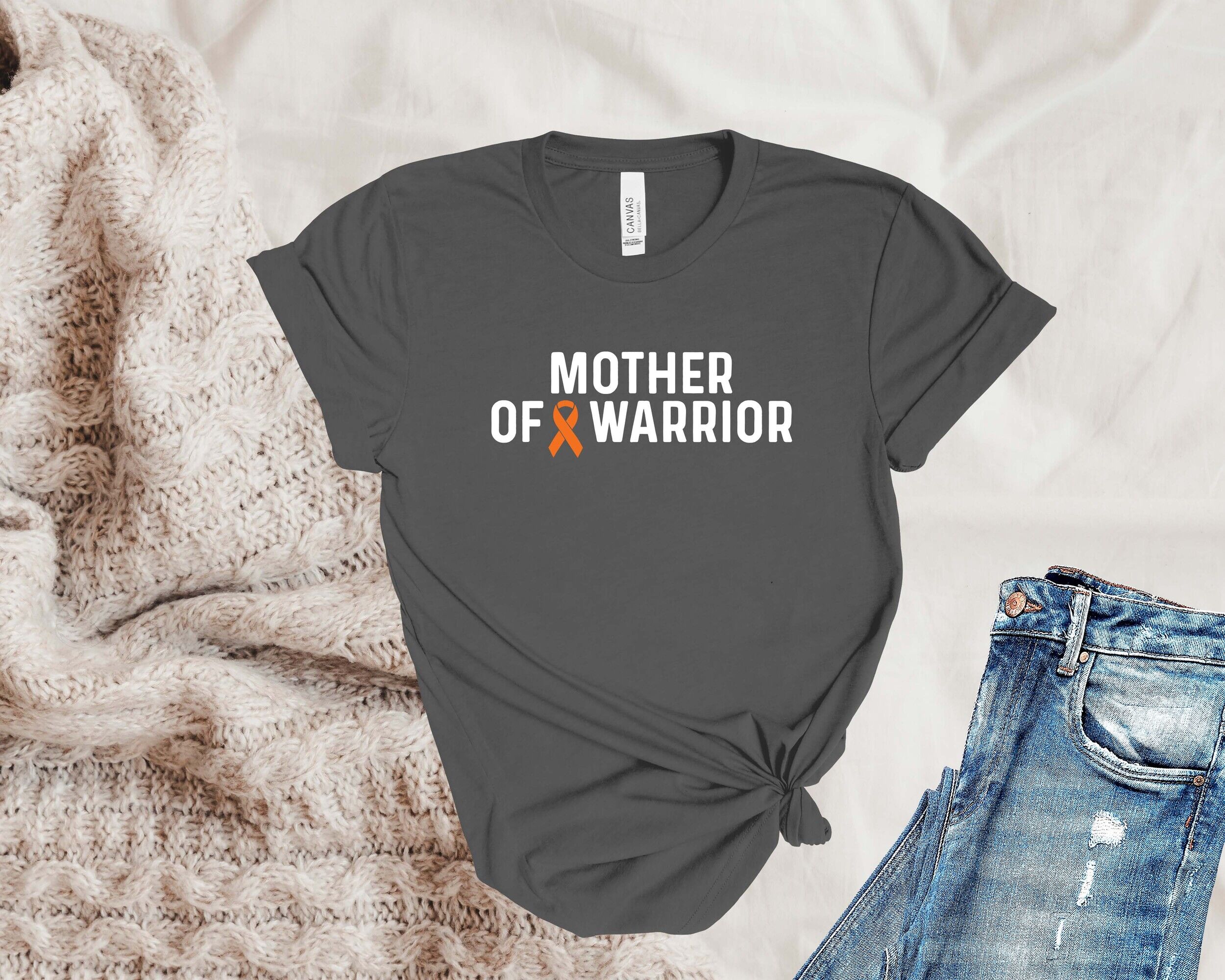 Leukemia Cancer T-Shirt, Mother Of Warrior T-Shirt - Women's Summer T-Shirt - Women's T-shirt - My Mom Is A Fighter T-Shirt - Gift Ideas
